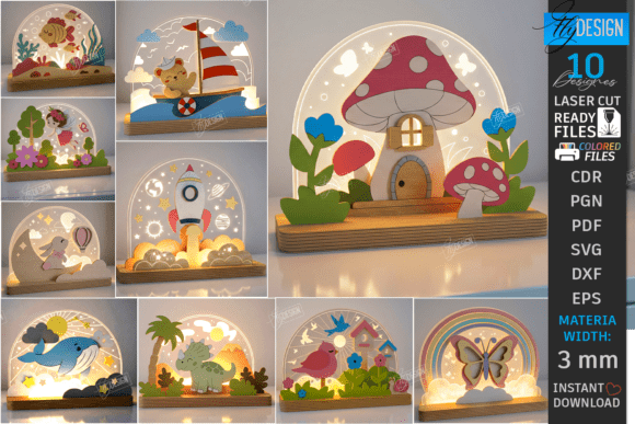 Download Kids Night Light Stand Laser Cut Bundle - Premium Resources