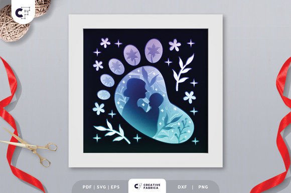 Download 3D Shadow Box Mom and Baby Silhouette - 3d shadow box mom and baby silhouette Collection