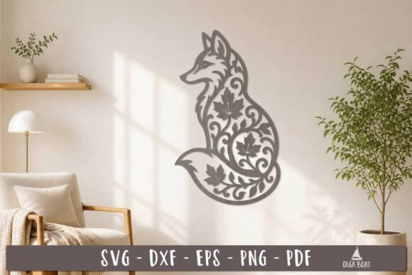 Download Autumn Fox Wall Decor SVG Laser Cut Desi - Premium Bundle