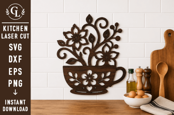 Download Kitchen Wall Decor SVG Laser Cut File - Premium Resources