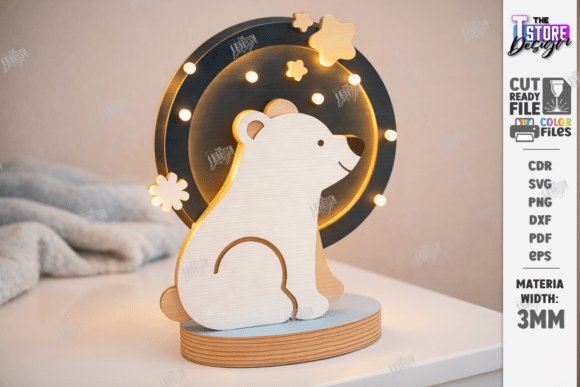 Download 3D Kids Night Light Stand Laser Cut |CNC - Premium Bundle